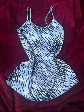 vintage zebra slip lingerie dress